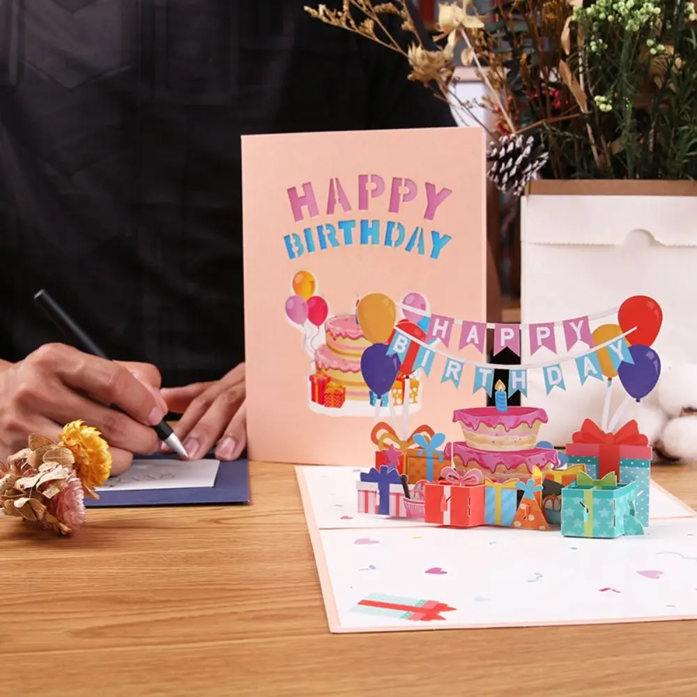 

Creative High End Handmade 3D Three Dimensional Greeting Card Graduation Birthday Greeting Card Holiday Blessing Card