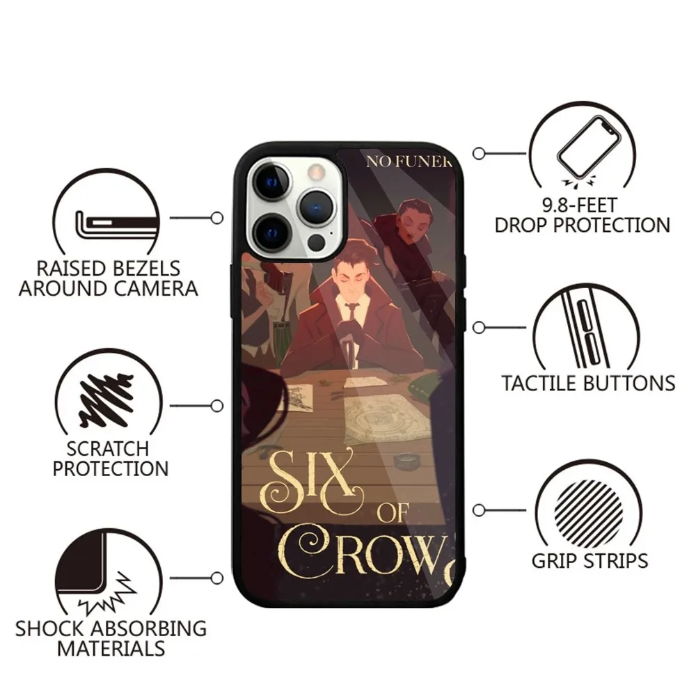 Чехол для телефона Six Of Crows с сильным магнитом IPhone 15 14 13 Pro Max Plus 11 12 мини