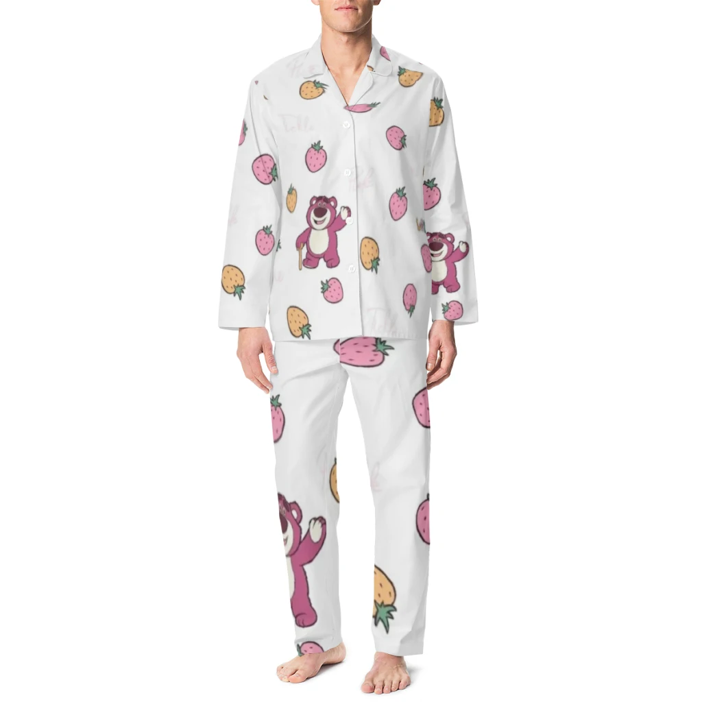 Белая пижама Disney Strawberry Bear выбранные узоры Minso милый стиль