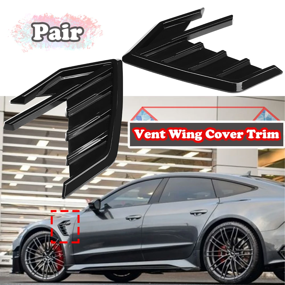 

Universal Car Side Fender Vent Wing Cover Trim Fender Decoration For VW Golf MK5 MK6 MK7 CC Passat Jetta Polo Scirocco 2008-2022