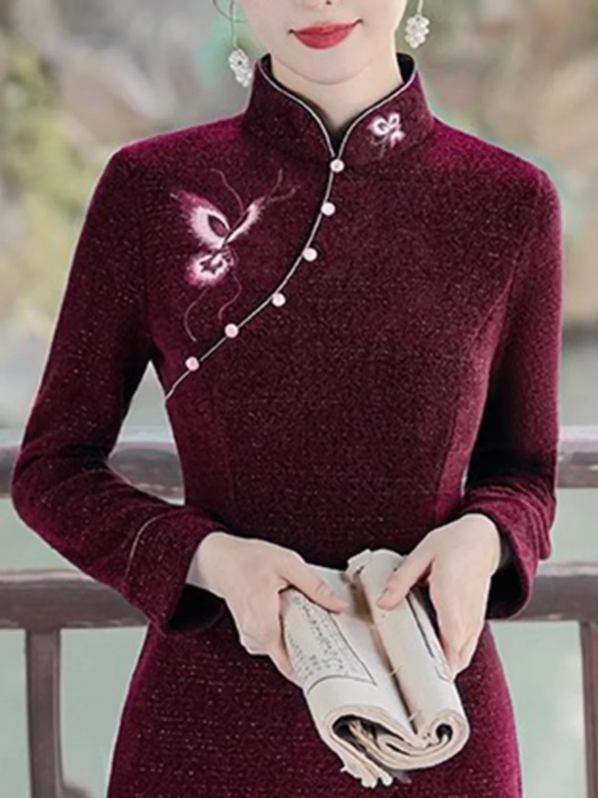 Зимнее утолщенное свадебное платье для матерей на флисовой подкладке