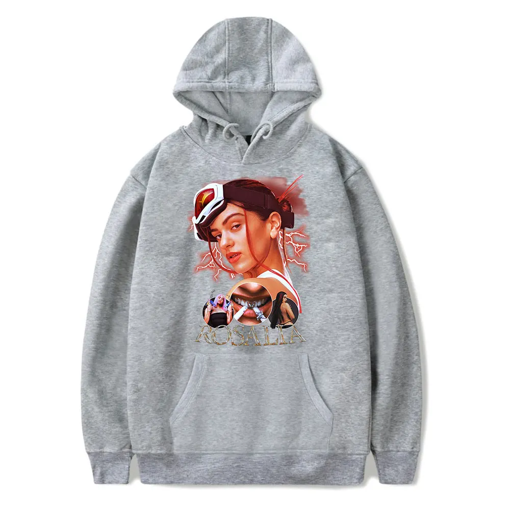 Roshola Motomami Merch Rosalia Винтажная толстовка с капюшоном 90-х годов унисекс Harajuku уличная в