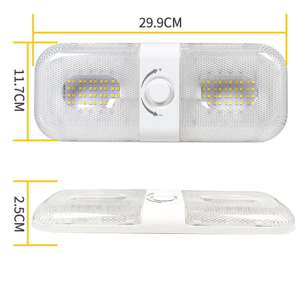 

Brand New Dome Light LED Camper Accessories Interior Lighting RV LED Dome Light Reading Light Tricolor Dimming