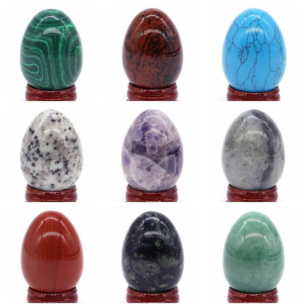 34x49 мм каменное яйцо натуральный аметист нефритовый кристалл Рейки Исцеление