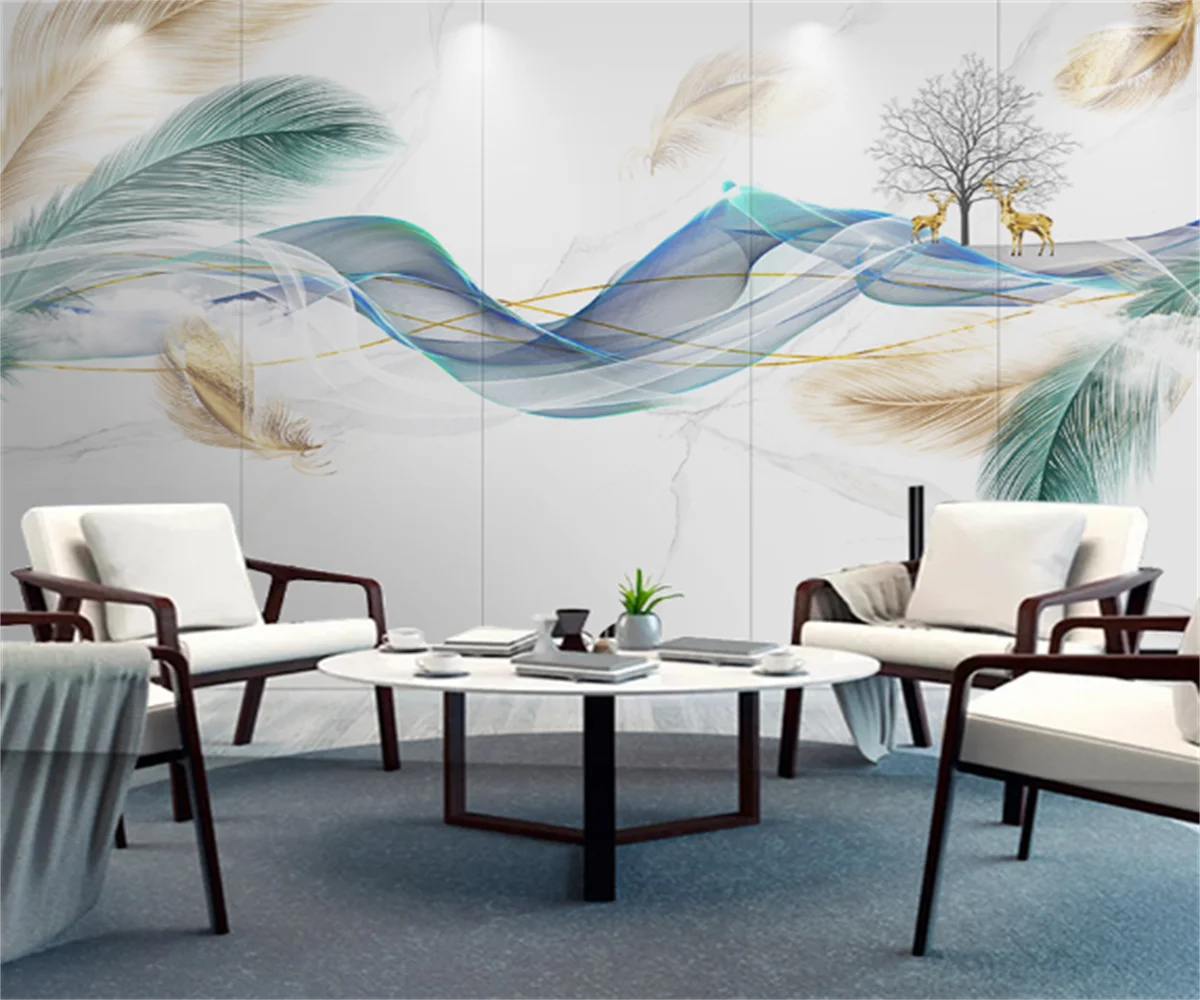 Пользовательские 3D обои любого размера настенные скандинавские минималистичные