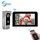 Умный домашний дверной звонок Anjielo с удаленной разблокировкой и камерой, Wi-Fi, система видеодомофона, приложение для смартфона IOSAndroid