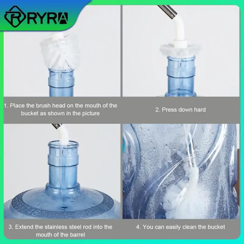 

Water Dispenser Mineral Water Bucket Bucket Cleaning Brush Omnidirectional Stainless Steel Bucket Brush Household Brush
