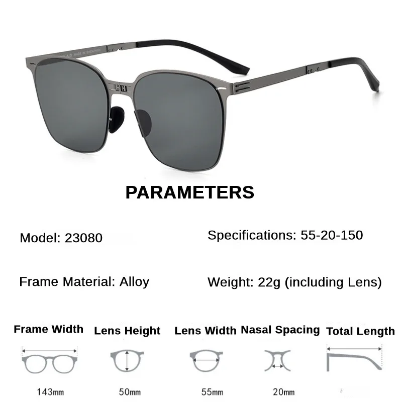 Новинка 2024 технические тонкие складные поляризационные солнцезащитные очки