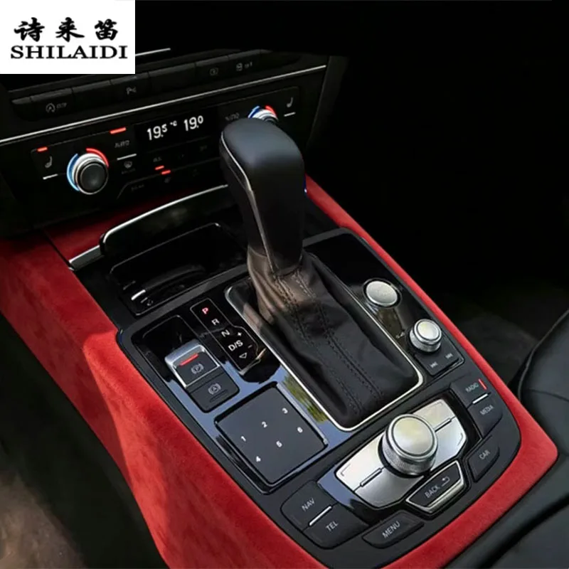 Накладки из замшевой кожи для Audi A7 S7 RS7 2009-2018: на приборную панель, воздуховоды, вентиляционные отверстия, для пассажира, на рычаг переключения передач, на подстаканник, на подлокотник, наклейки (art.: 3920db0be4da1) - 3920db0be4da1