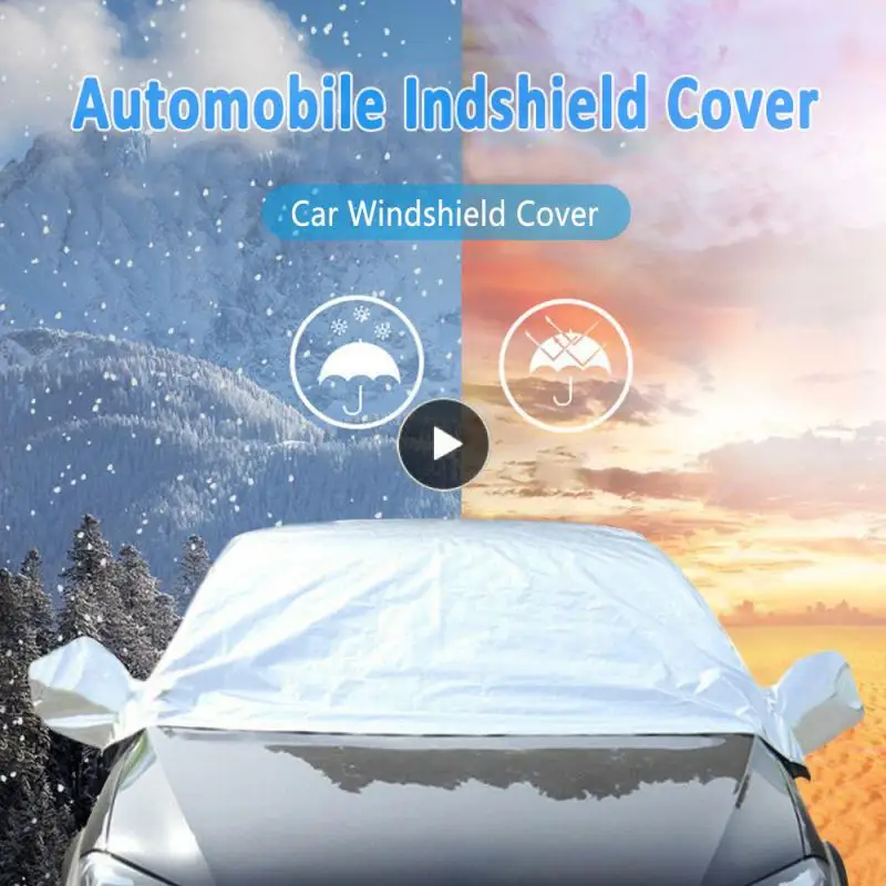 

Universal Half Car Cover Top Roof Sun UV/Rain Protection Waterproof Outdoor Auto Dust Cover Winter Car Windshield Snow Cover