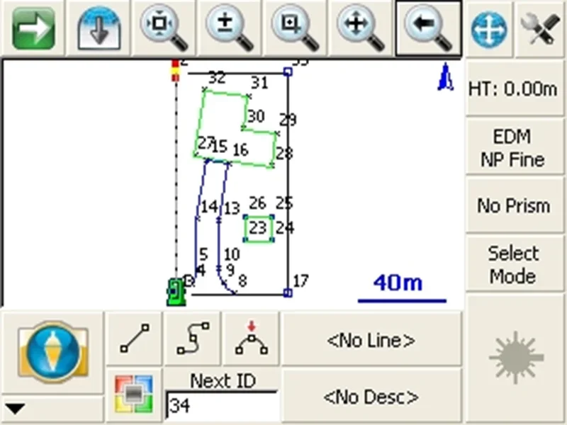 FOIF Высококачественное ручное измерительное оборудование с замком RTS355 R600 1000M