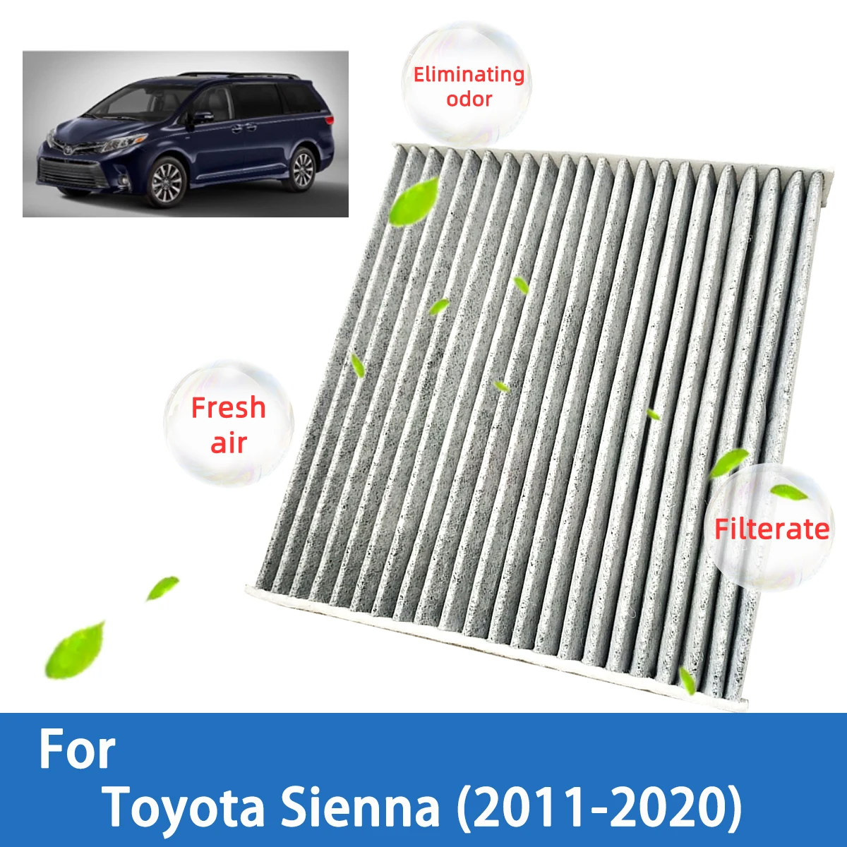 Воздушный фильтр в салон автомобиля для Toyota Sienna 2011-2020 Auto ФИЛЬТРЫ из углеродного
