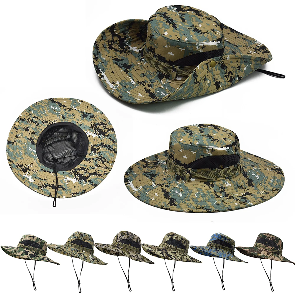 

Хлопковая тактическая камуфляжная кепка в стиле милитари, уличная Солнцезащитная шляпа для рыбалки, шляпа от солнца с защитой от ультрафиолета, шляпа для рыбалки, походов в джунглях