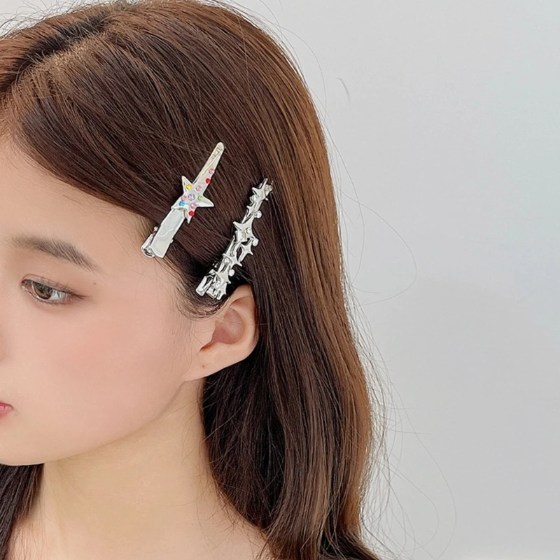

Заколка для волос M2EA Cyberpunk для горячих девушек, уникальная заколка в форме гексаграммы, дизайнерские заколки для волос для девочек-подростков