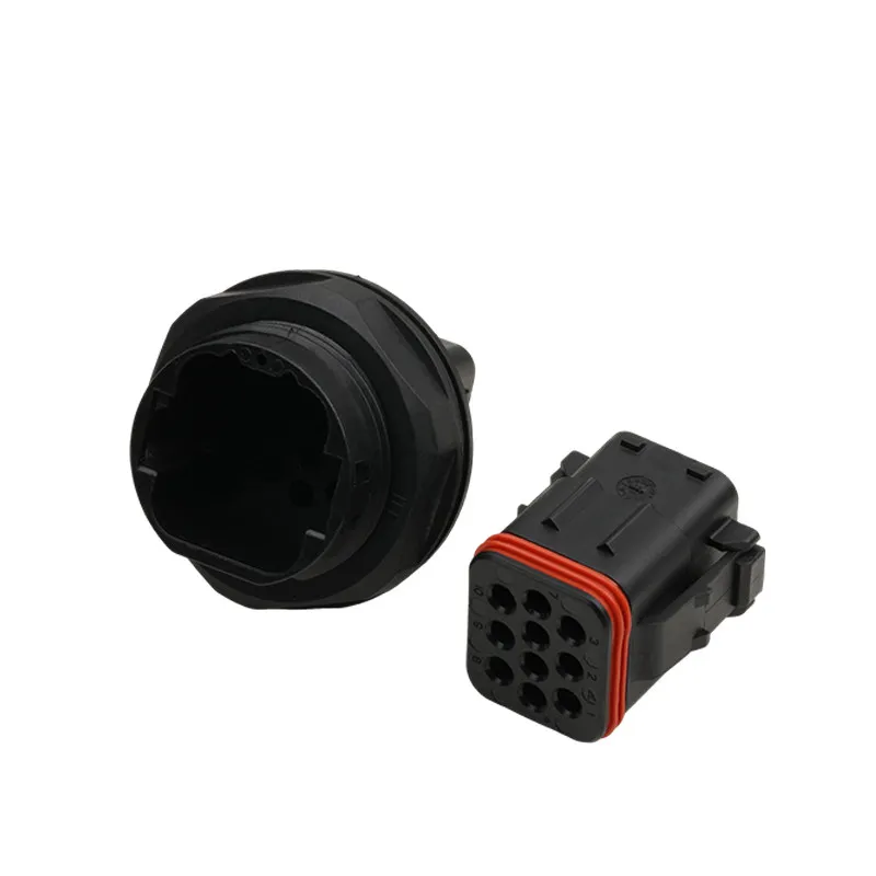 Фото Комплект из 3 штук: Водонепроницаемые автомобильные разъемы ITT (132010-001/132010-000), 10-контактные, типа «папа-мама», с корпусом для жгута проводов №5