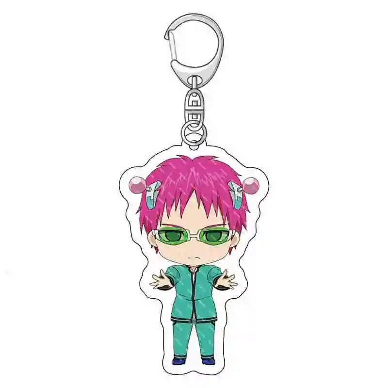 Hot Anime The Disastrous Life of Saiki K Acrylic Keychain Model Figure Cosplay Plate Holder Topper Desk Decor Gift