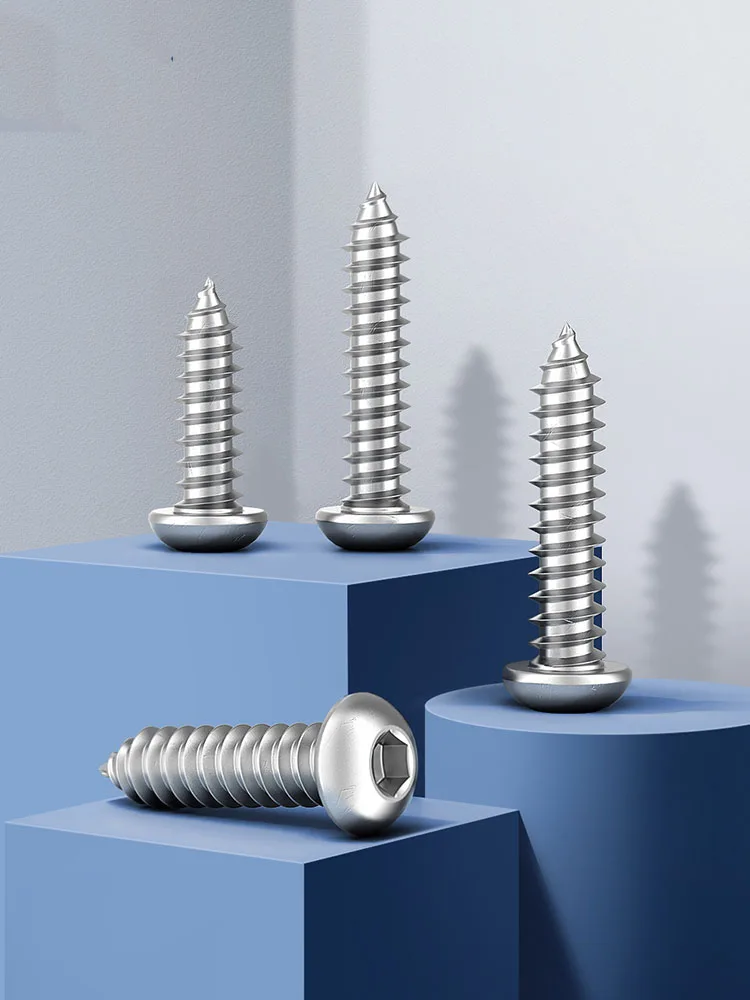 5-50 шт. Саморезы из нержавеющей стали 304 с круглой головкой и внутренним