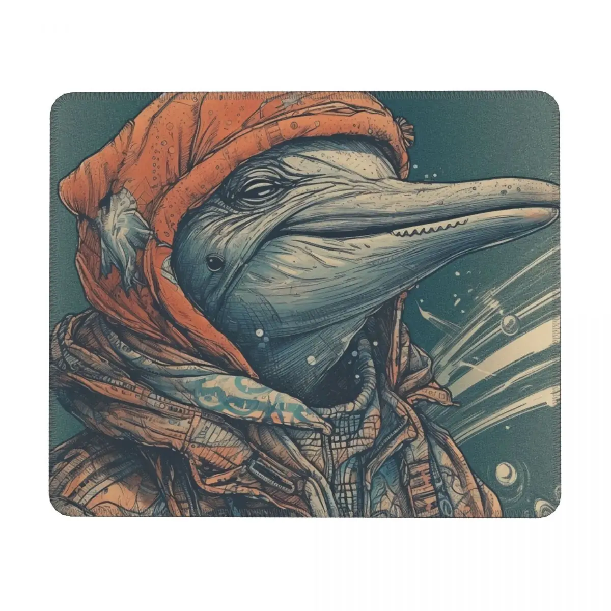 

Dolphin Horizontal Print Mouse Pad Pop Caricatures Illustration Office Rubber Mousepad Soft Anti Fatigue Quality Mouse Pads