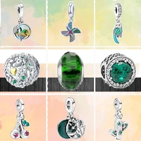 new green charm series windmill zirconia bird beads fit original brand charms silver color bracelets women girls jewelry gifts
