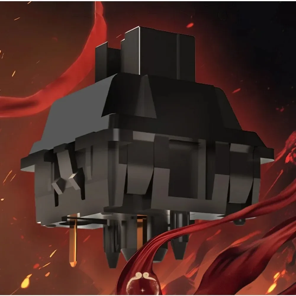 OUTEMU Dasheng Switch Linear Axis Customized Mechanical Keyboard Shaft 5Pin Dust Barrier POM Core PA66 Top Base Hot Swap45±40gf