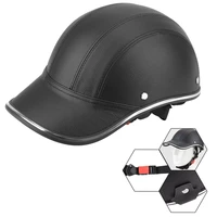 baseball cap style motorcycle half helmet safety hard hat for cafe racer chopper scooter half face vintage summer cap