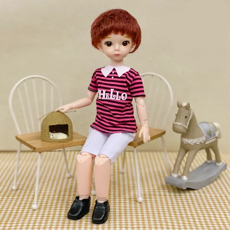 AITOYYA 1/6 BJD Кукла 30см Мальчик с короткими волосами 20 подвижных соединений Игрушки для кукол Fahion Одежда и обувь DIY Игрушка подарок для девочек.