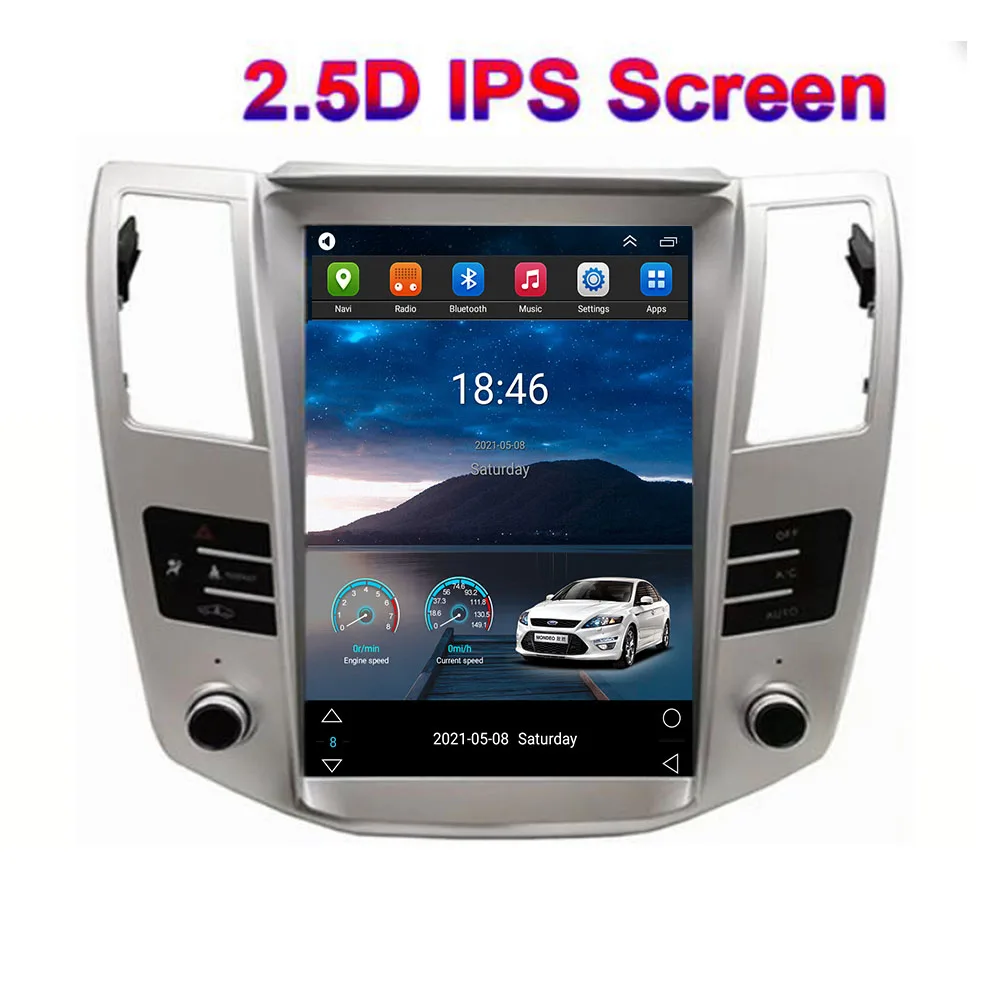 

For Tesla Style Android 12 Car Radio For Lexus RX RX300 RX330 RX350 RX400 RX450 Multimedia Video Player GPS Stereo Carplay DSP