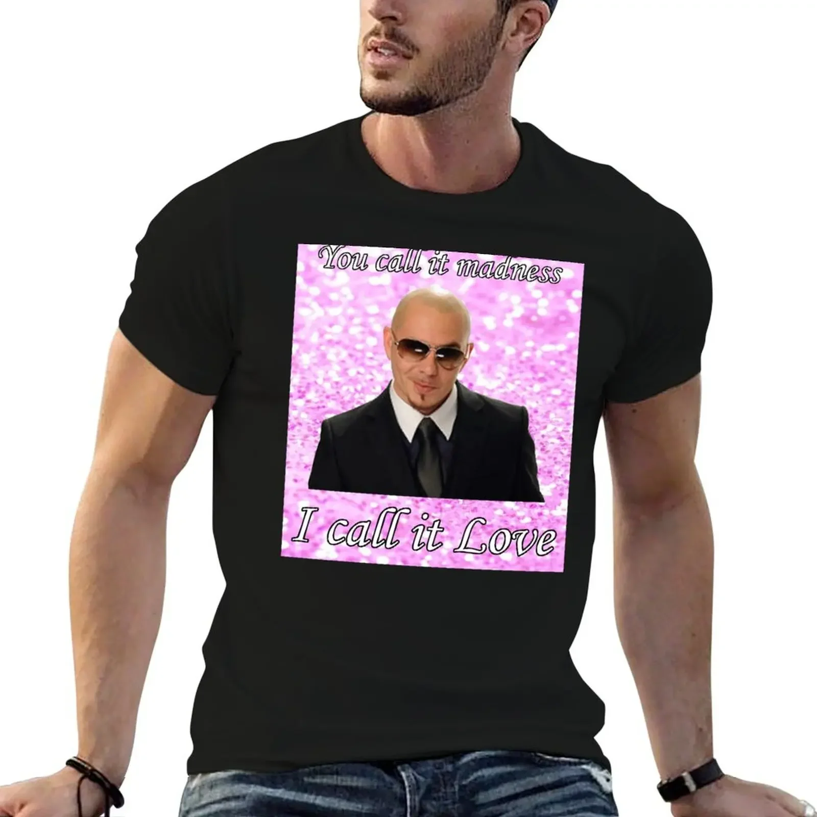 Mr Worldwide Pitbull Cursed Meme T-Shirt korean fashion summer tops customizeds vintage graphic tee anime shirts men