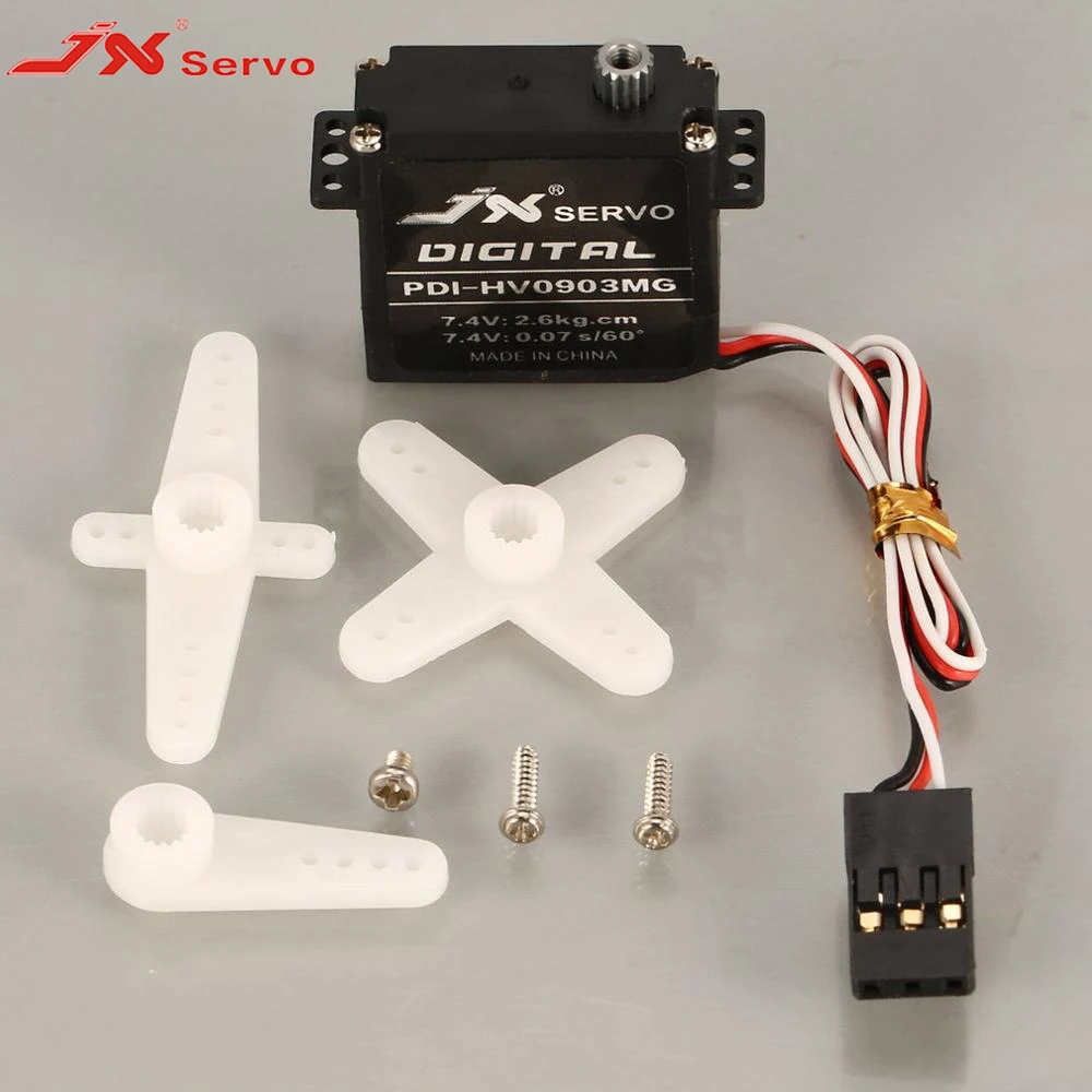 

JX 2,6 kg Mini Servo PDI-HV0903MG DC6 ~ 7,4 V Цифровой Металлический шестеренок для рулевого управления