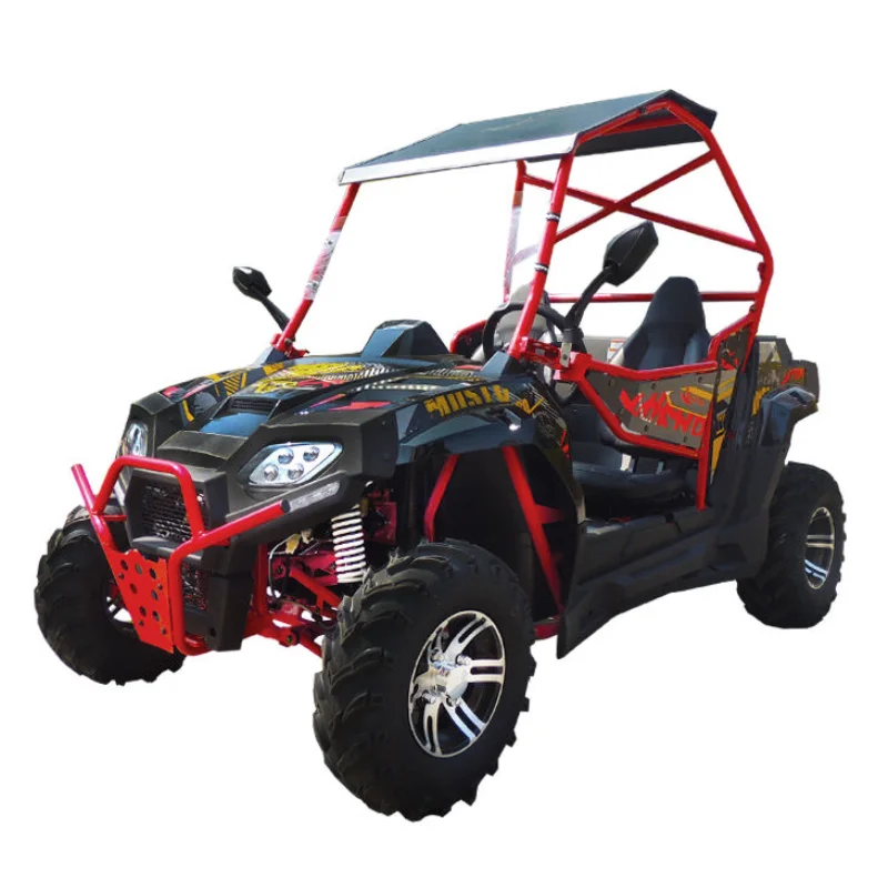 

side by side 250cc 4 wheel utv beach buggy 4x2 gasoline off road bike adults Two-seater Steering Wheel Mountain Cross Country