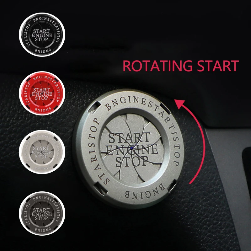 

Car Ignition Switch Ring Blade-type Rotation Protection Cap Auto Engine Start Stop Button Cover Interior Accessory Decor Sticker