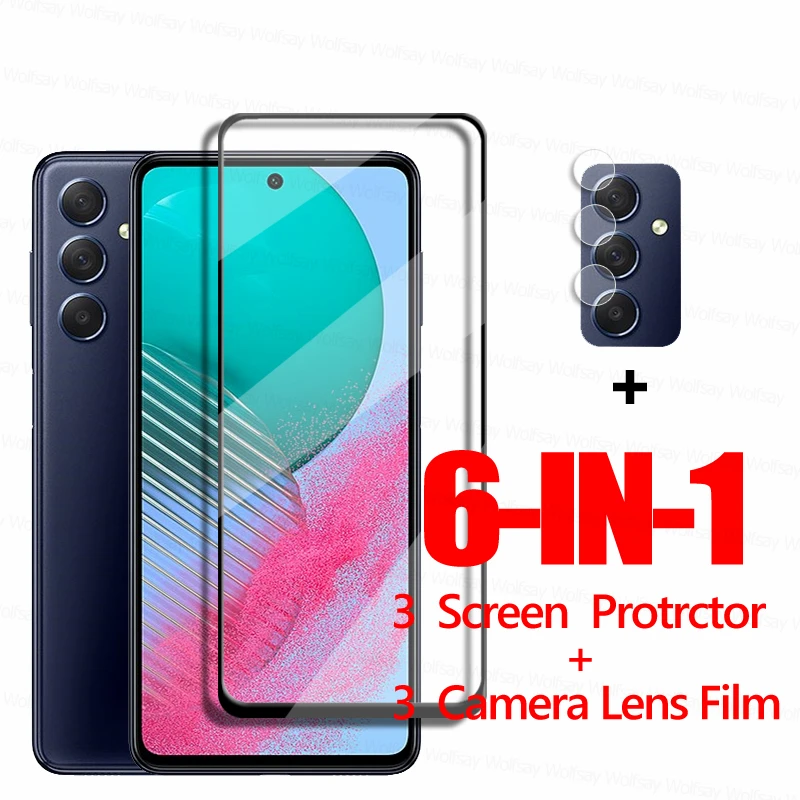 

For Samsung Galaxy M54 5G Glass Samsung Galaxy M14 M34 M54 5G Screen Protector Full Glue Tempered Glass Protective Phone Film