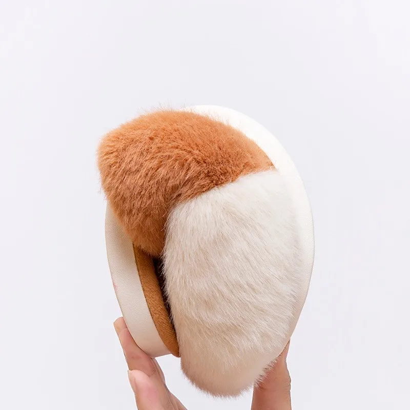 Winter Fashion Cute Dog Plush Women's Animal Slippers Kava Plush Thermal Slippers Couple Shoes Indoor Non slip Shoes