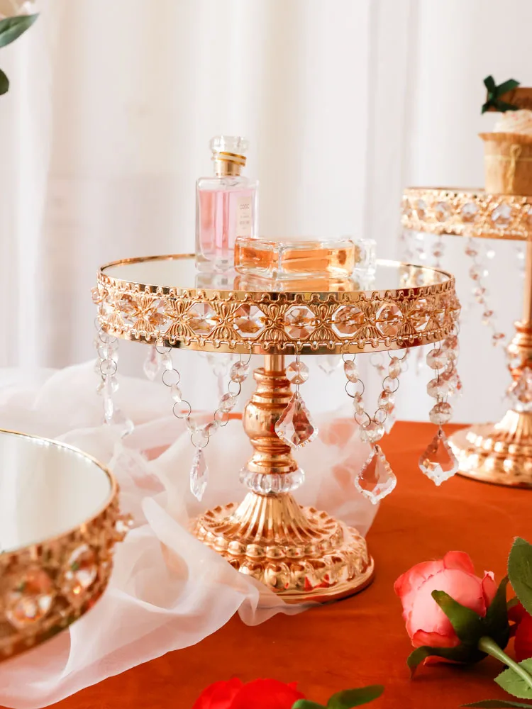 Роскошный поднос с высокой ножкой Европейский обеденный кофейный перерыв