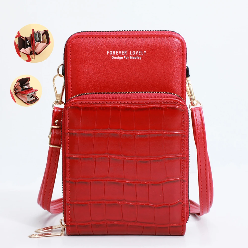 

Hot Sell Mobile Phone Bags with Metal Opening Crossbody Bags Women Mini PU Leather Shoulder Messenger Bag for Girls Gift