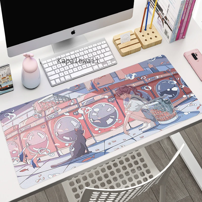 kawaii gaming accessories mousepads computer laptop gamer extended mouse mat large anime mouse pad rubber keyboards table mat free global shipping