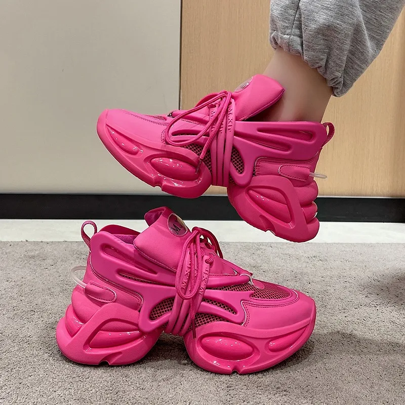 

Women Casual Shoes 2023 New Design Women's Vulcanized Shoes Retro Sports Shoes Fashion Chunky Sneakers Female