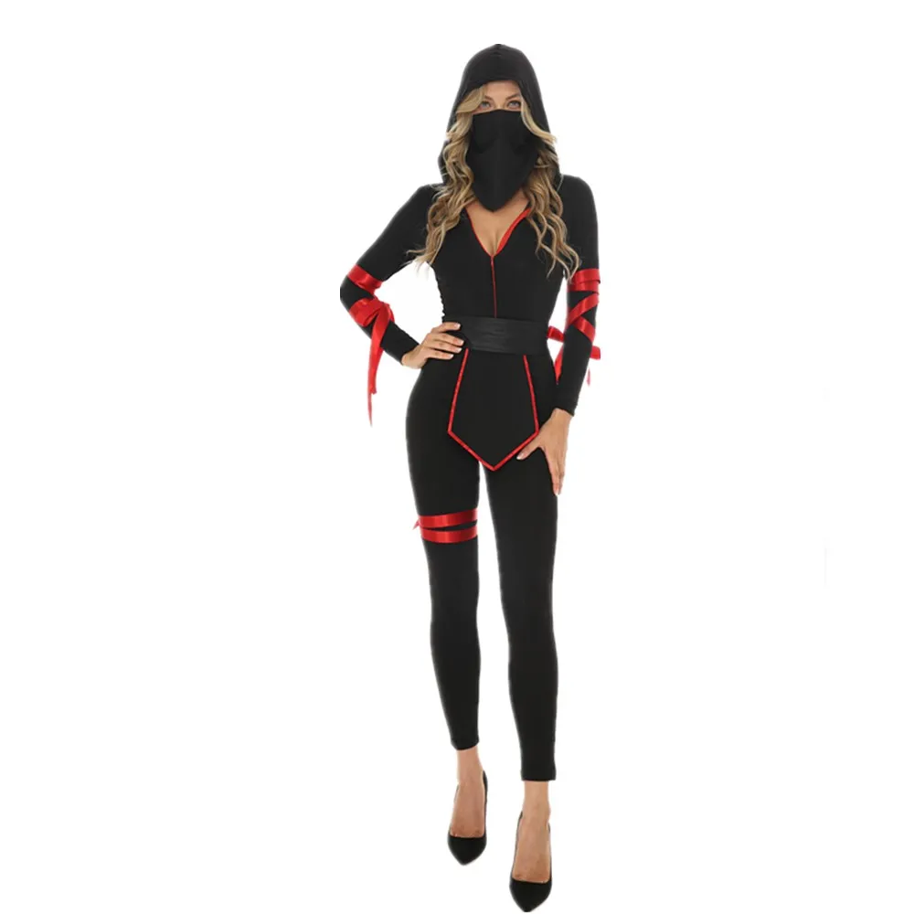 

Halloween Ninja Cosplay Anime Costume for Adult Sexy Suit Japan Samurai Warrior Ninja Costume Lady Fitness Jumpsuits