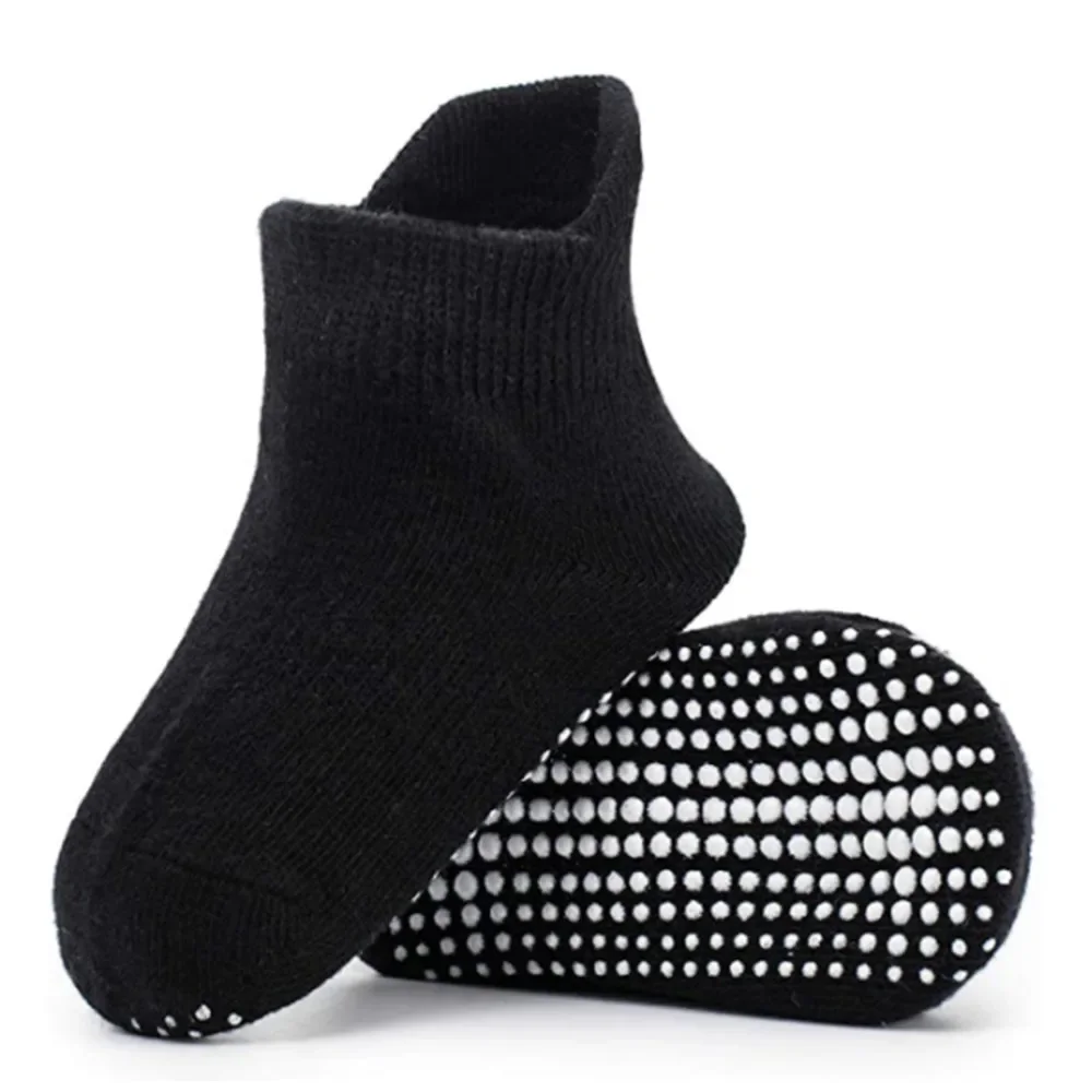 6 пар хлопковых детских противоскользящих носков-лодочек от 0 до 3 лет для