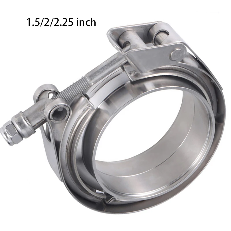 

1.5/2/2.25 inch Stainless Steel Quick Release V Band Clamp for Turbo Exhaust Down pipes Flange Kit