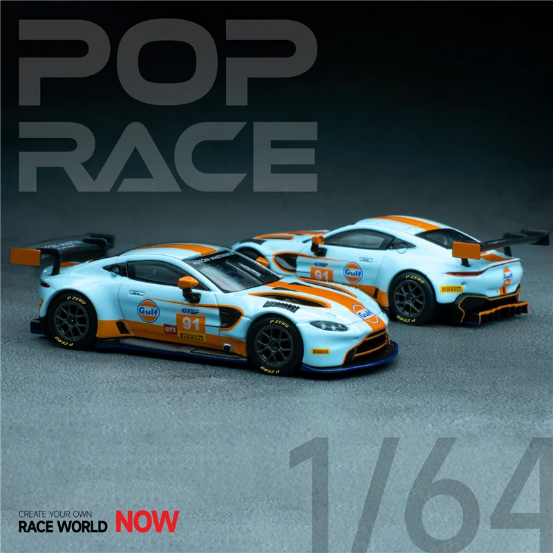 

POPRACE 1:64 Aston Martin Vantage GT3 Gulf Livery Model Car