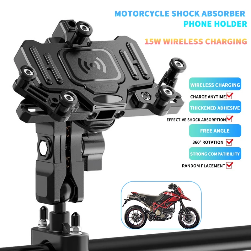 Motorcycle Mobile Phone Holder Wireless Chargingfor Ducati HYPERMOTARD 1100 821 796 939 Diavel  Accesorios Bracket