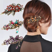 butterfly rose flower duckbill clip ladies court style hairpin headdress fashion retro hair accessories