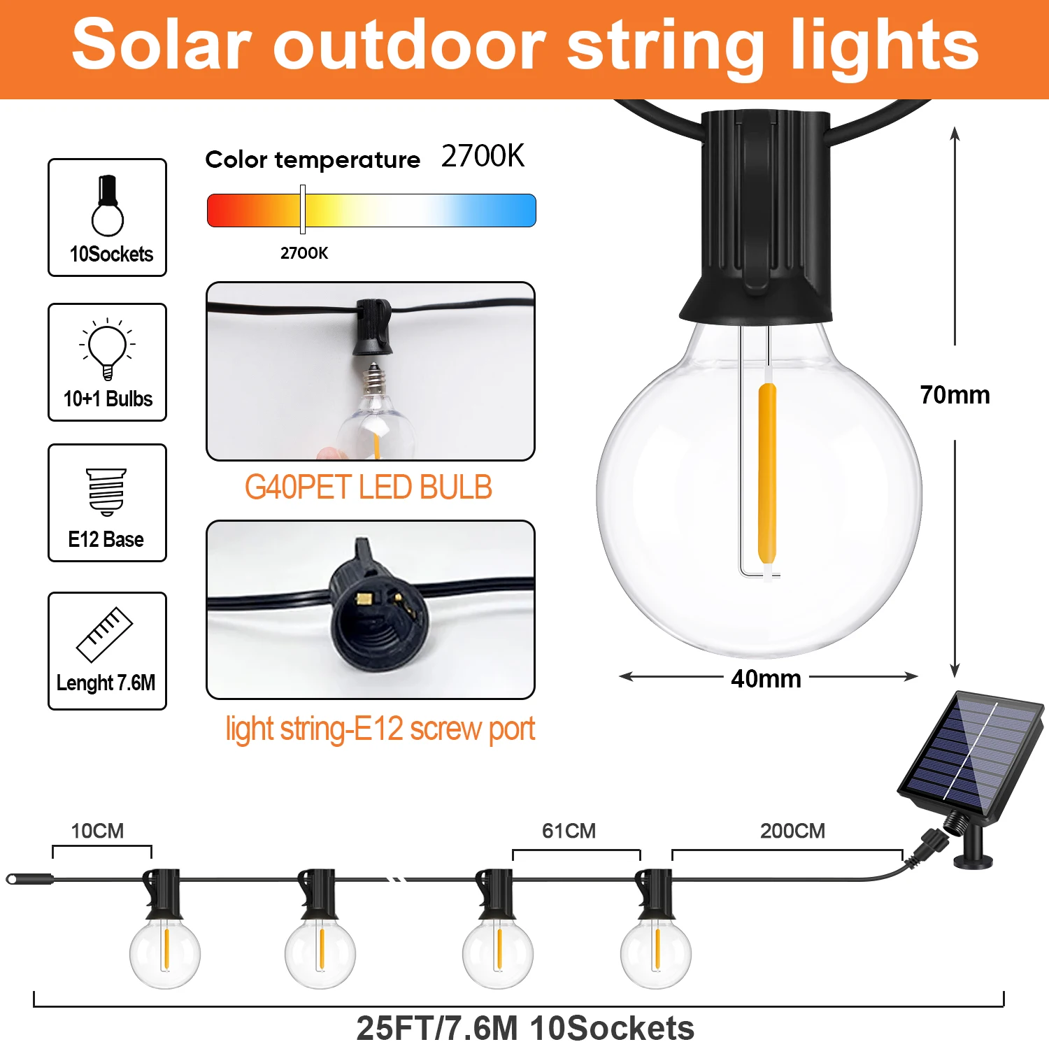 

Солнечные гирлянды Grensk G40