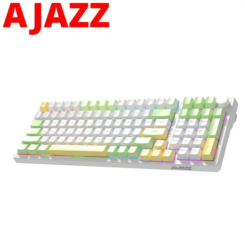 

AJAZZ AK992 Wireless Mechanical Gaming Keyboard Hot Swap for Apple Samsung LG Computer PC Laptop Gamer DIY Keyboards 100 Keys