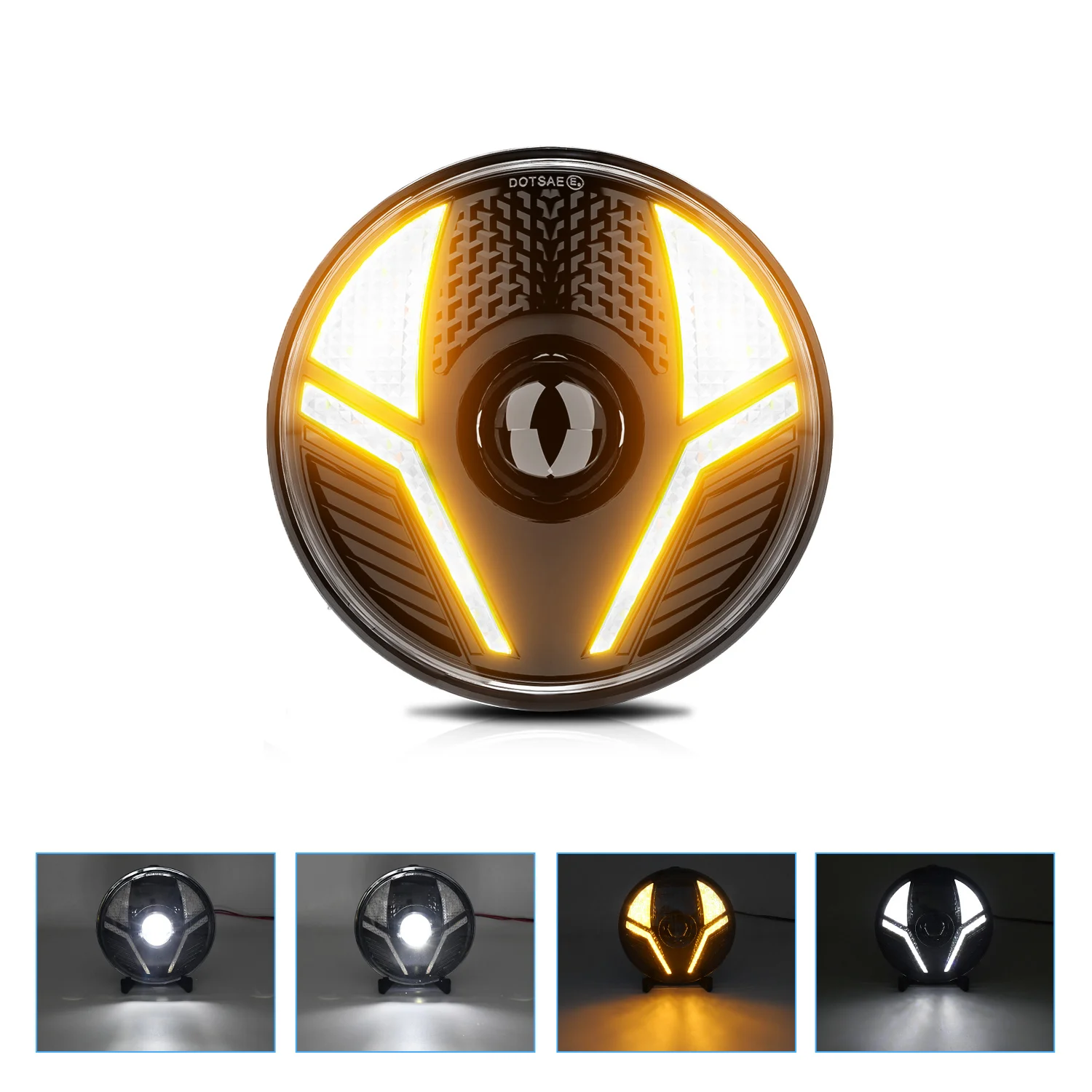 7-дюймовая фара головного света для Jeep светодиодный, круглая фара H4, высокая мощность 250 Вт, 6000 лм, фара для Wrangler JK Harley DRL K 32V