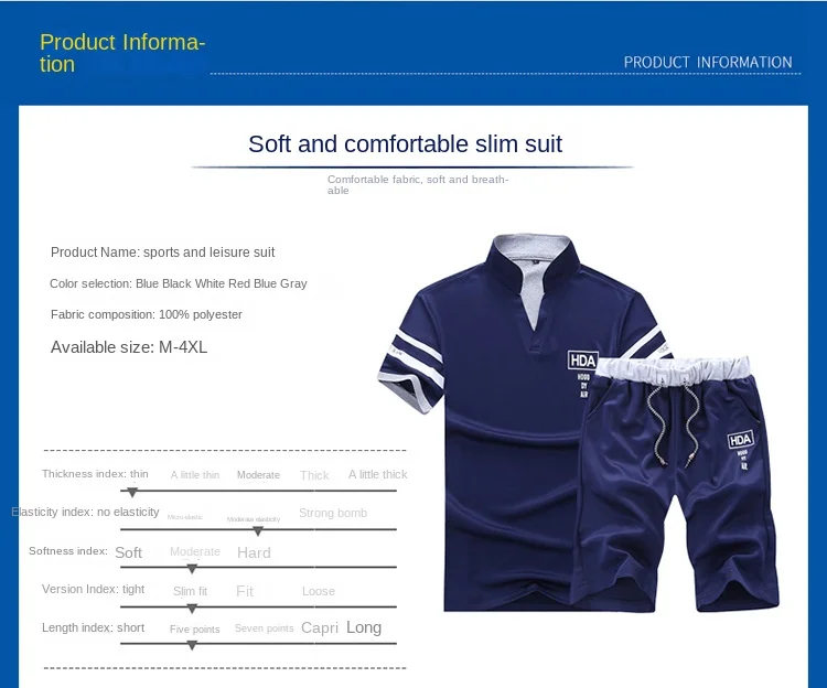 Tracksuit Men Polo T Shirt + Shorts Suits Solid Slim Casual Running Fashion Outfit Sets Two Piece Set Summer Mens Clothing