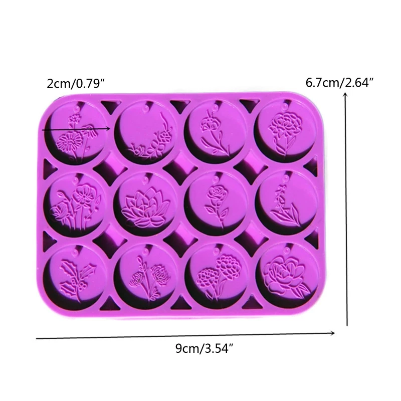 Floral Round Disc UV Epoxy Resin Mold 12 Month Flower Jewelry Casting Mold Handmade Birth Flower Pendant Resin Mold images - 6