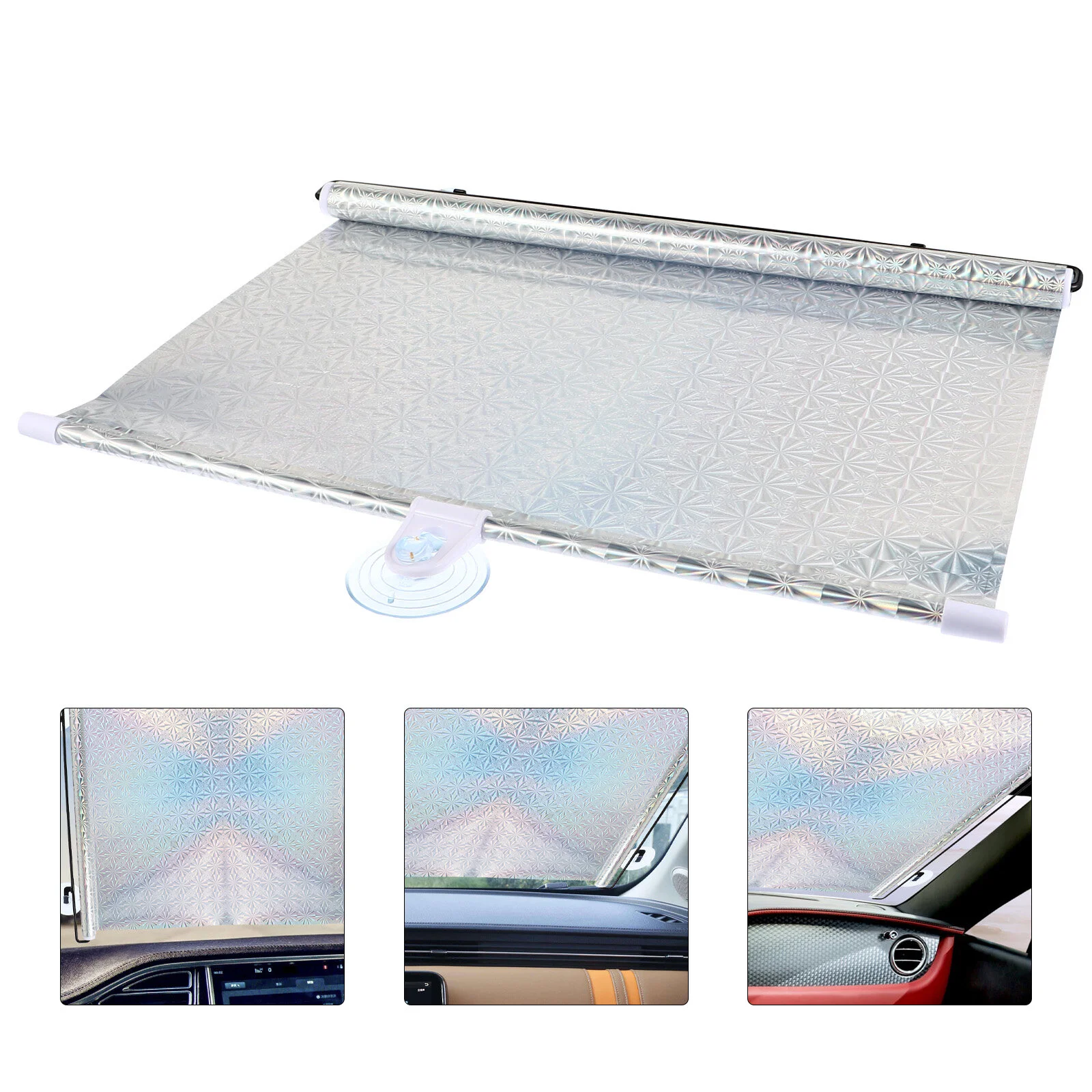 

2 Pcs Blinds Curtains Sun Shade Car Window Folding Visor Auto Sunshade 40X60CM Black Pvc Baby