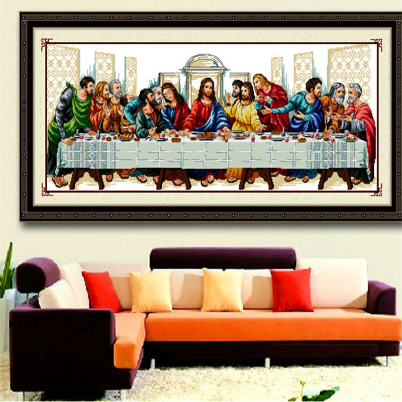 

5D Diamond Paintings The Last Supper Full Diamond Art Embroidery Living Room Office Home Decor Diamond Cross Stitch Kits